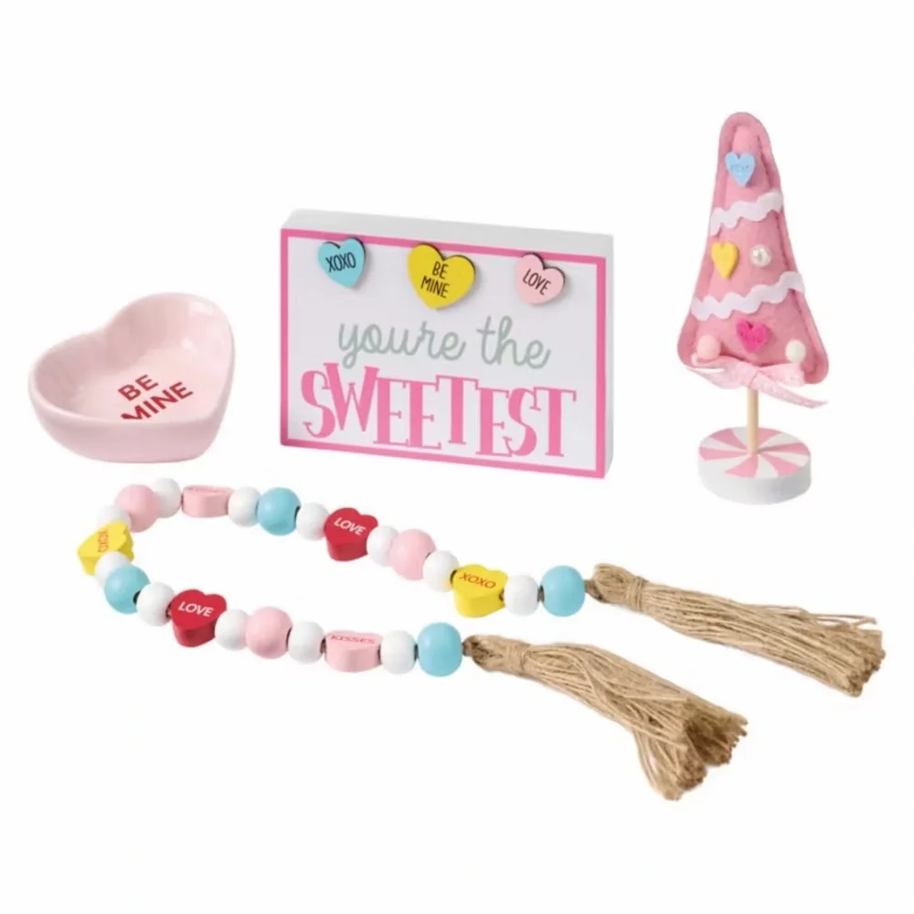 Valentine's Tier Tray decorations Set of 2